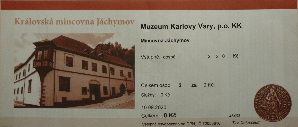 Karlovy Vary - Muzeum - pobočka Mincovna Jáchymov